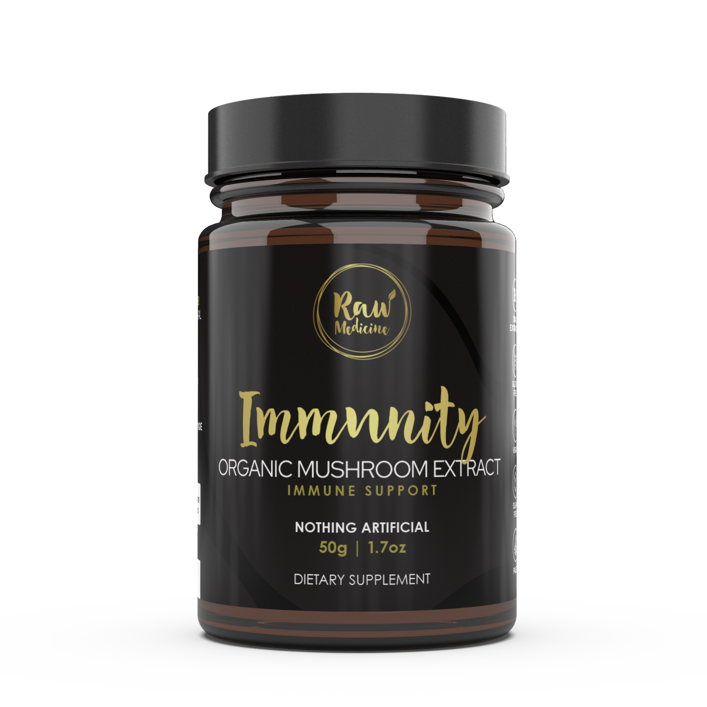 Organic Immunity Blend of Mushroom Extracts - Raw Medicine