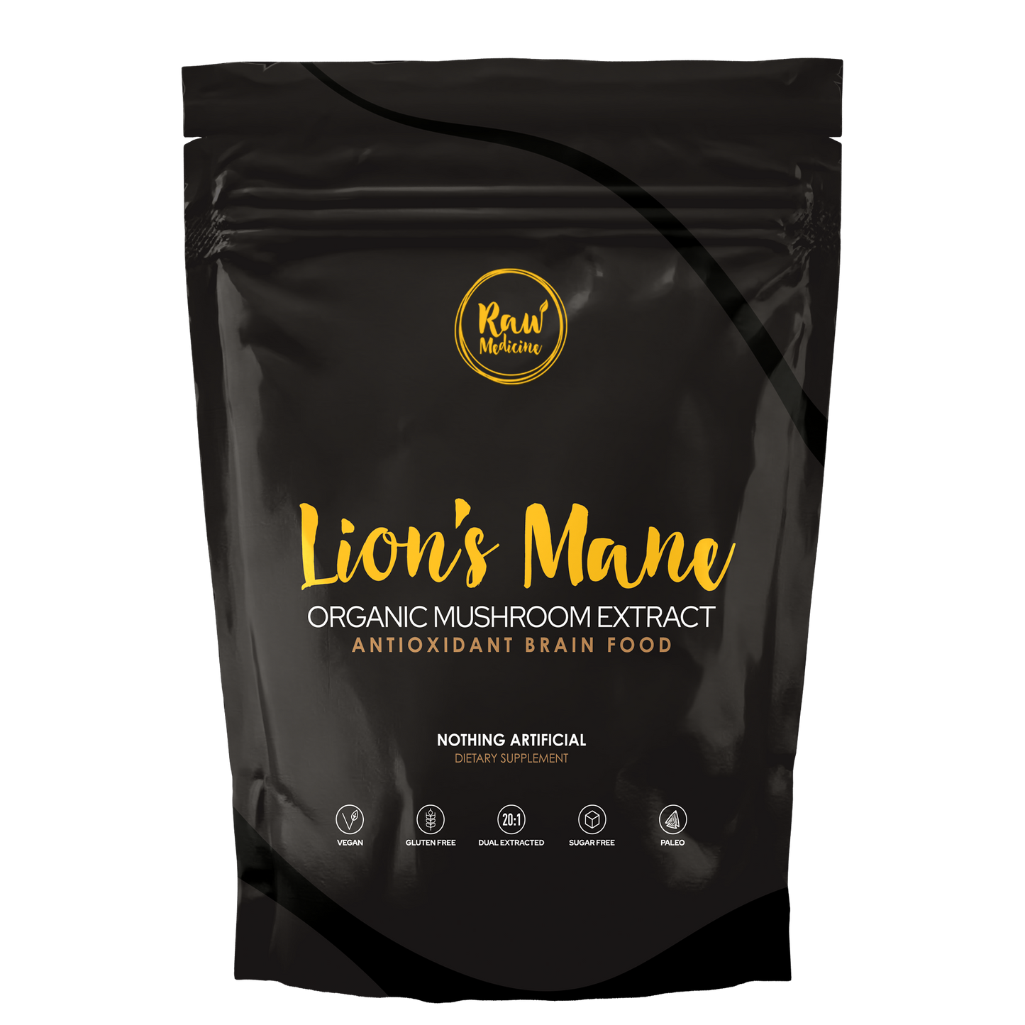 Organic 20:1 Lion's Mane Mushroom Extract - Raw Medicine