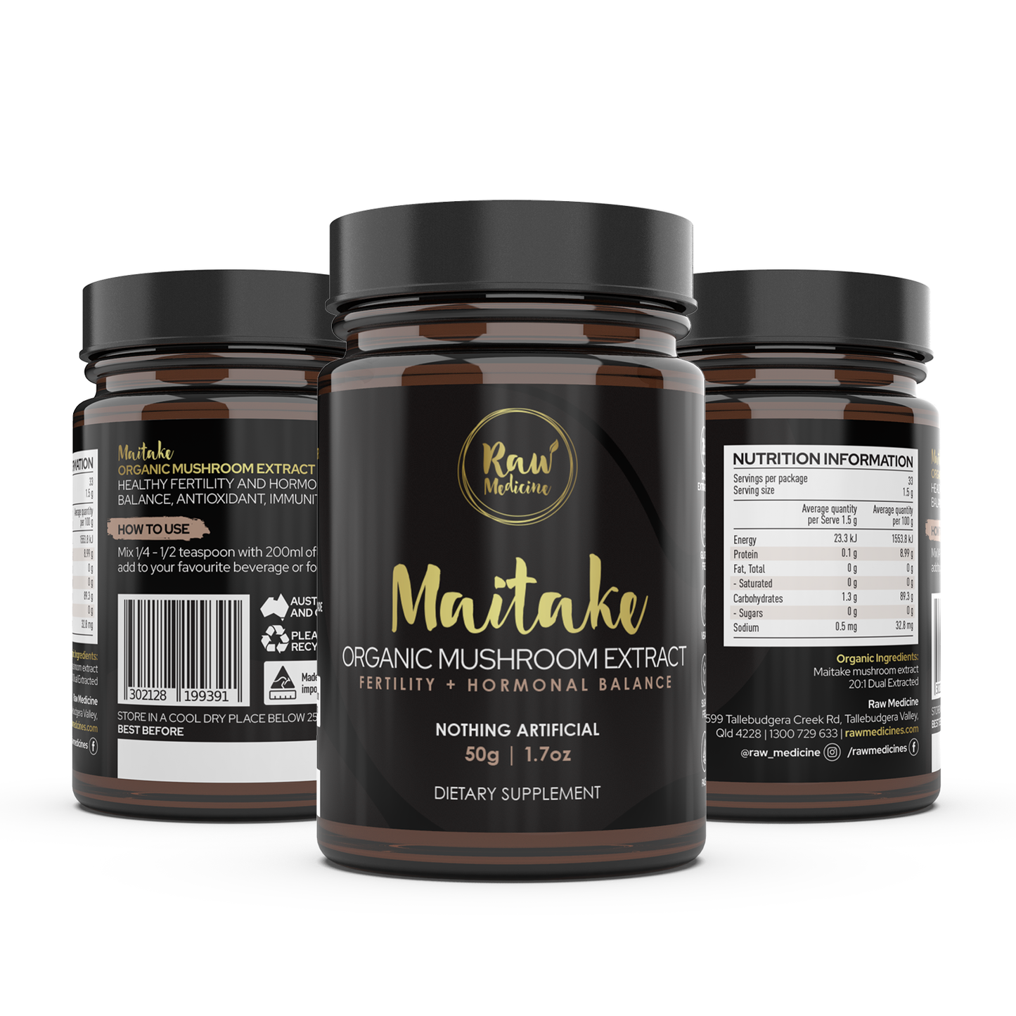 Organic 20:1 Maitake Mushroom Extract - Raw Medicine