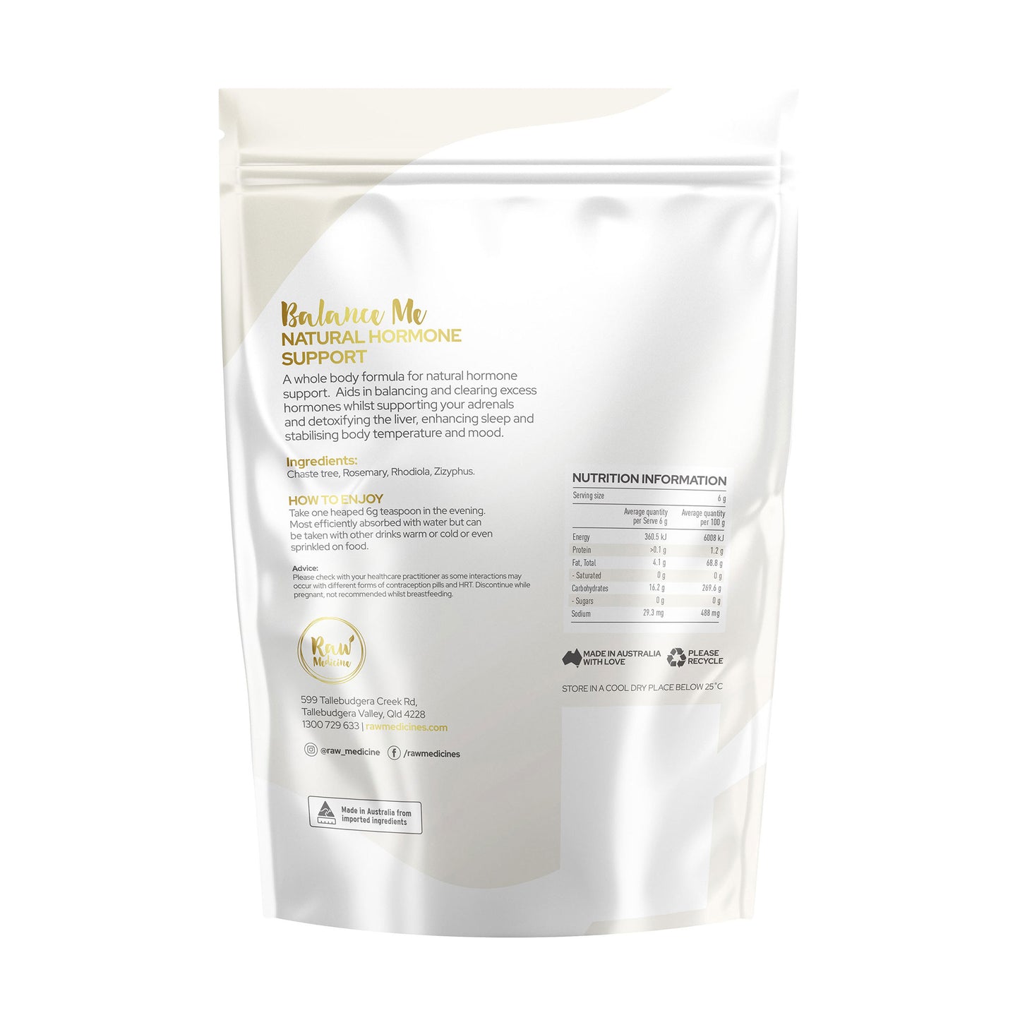 Balance Me Herbal Hormone Formula - Raw Medicine