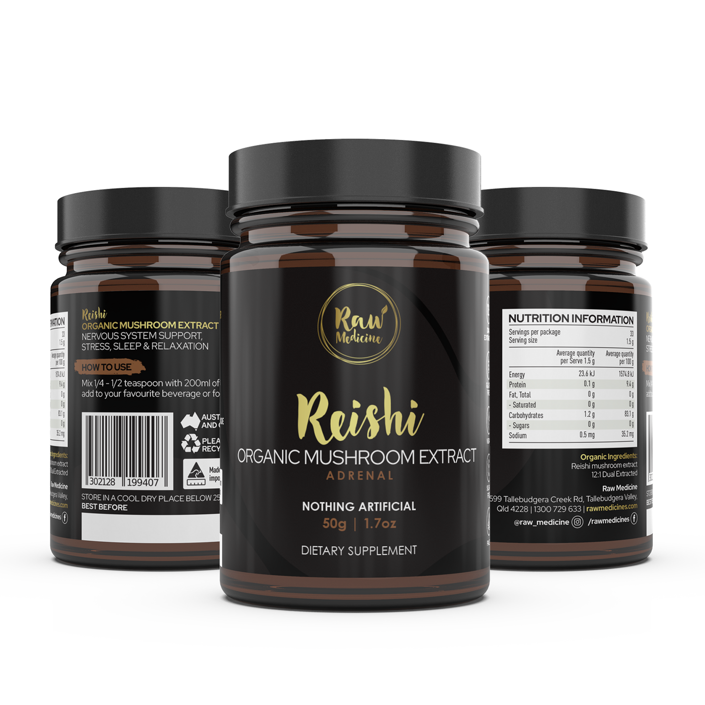 Organic 12:1 Reishi Mushroom Extract - Raw Medicine