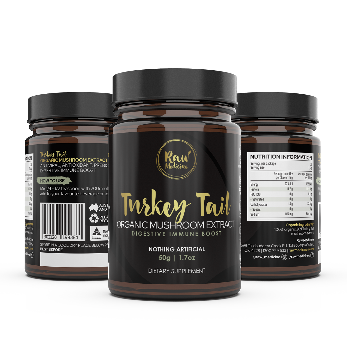 Organic 20:1 Turkey Tail Mushroom Extract - Raw Medicine