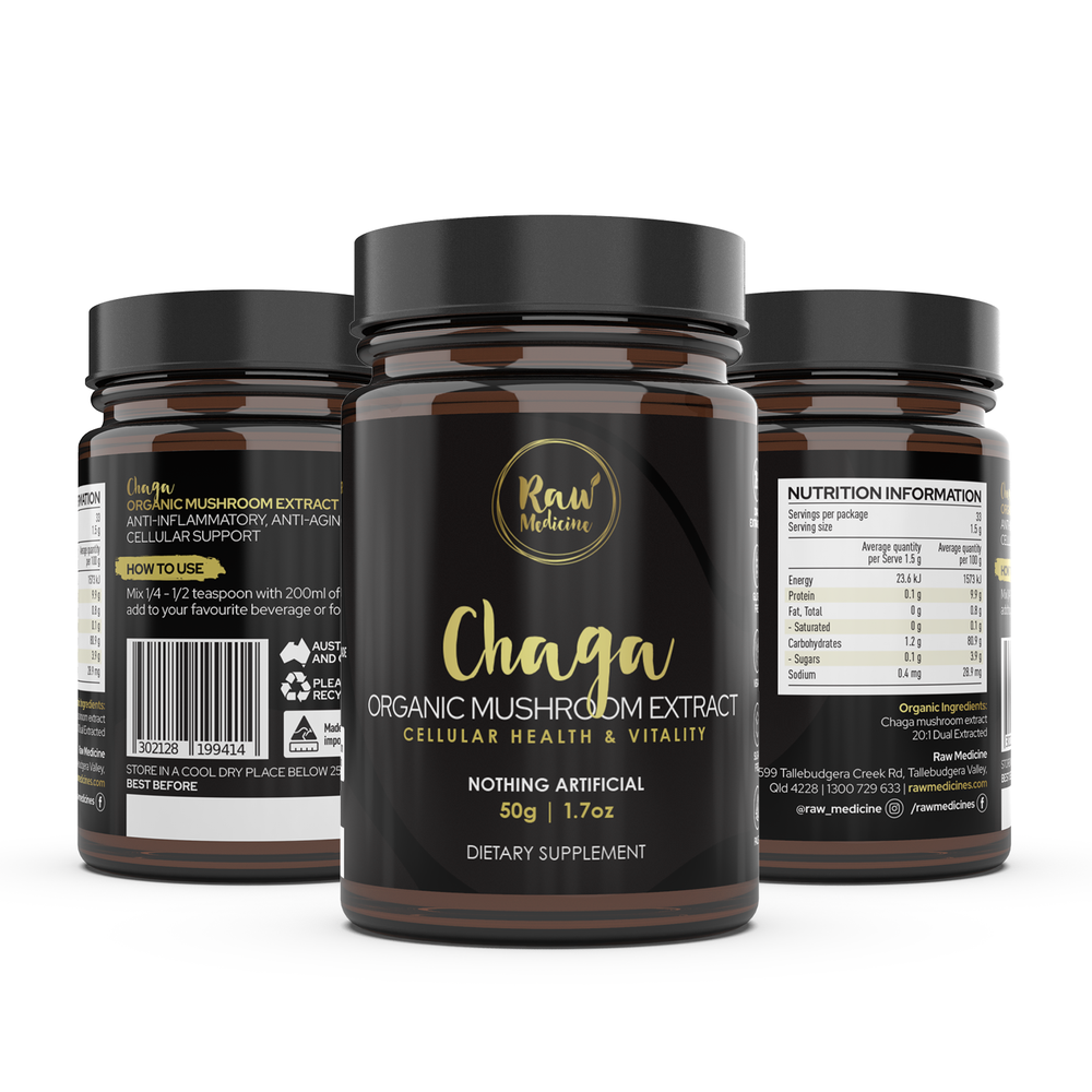 Organic 20:1 Chaga Mushroom Extract - Raw Medicine