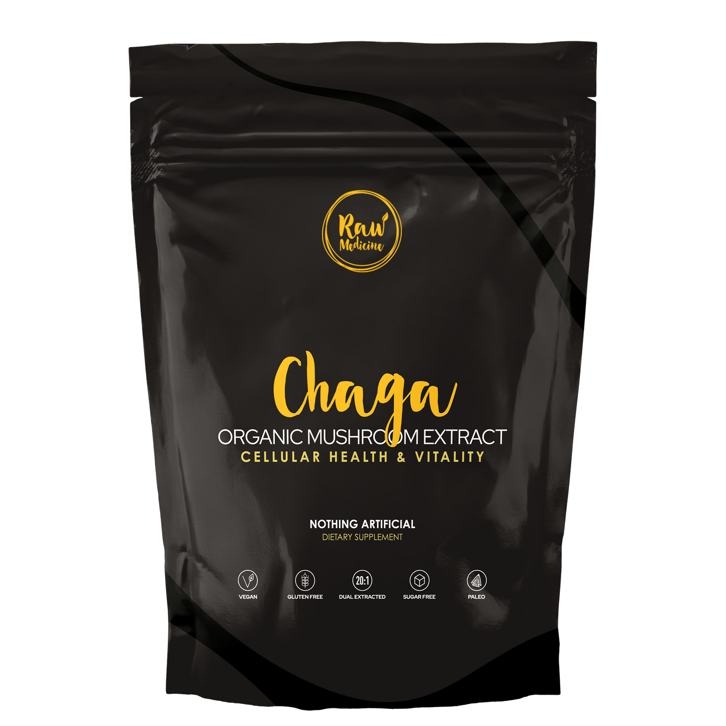 
                  
                    Organic 20:1 Chaga Mushroom Extract - Raw Medicine
                  
                