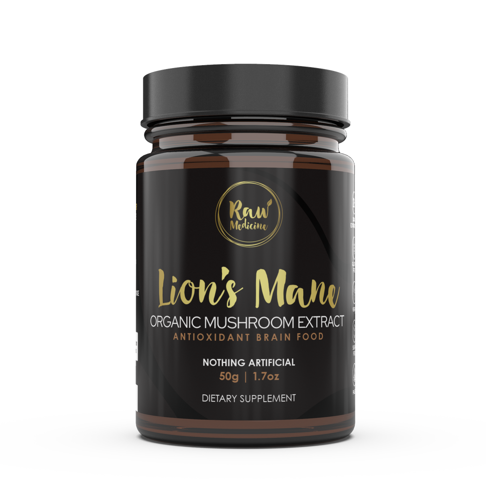 Organic 20:1 Lion's Mane Mushroom Extract - Raw Medicine