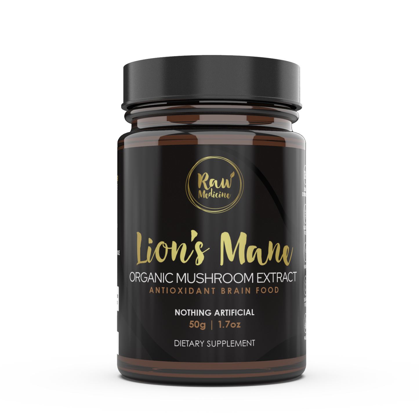 Organic 20:1 Lion's Mane Mushroom Extract - Raw Medicine