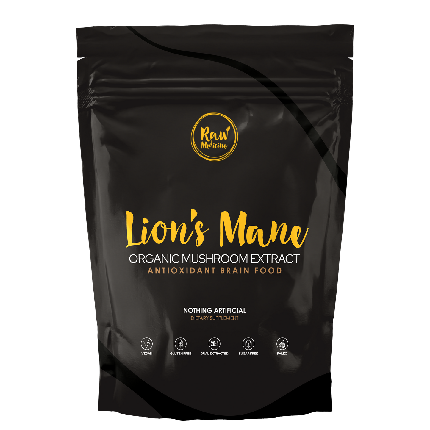 
                  
                    Organic 20:1 Lion's Mane Mushroom Extract - Raw Medicine
                  
                